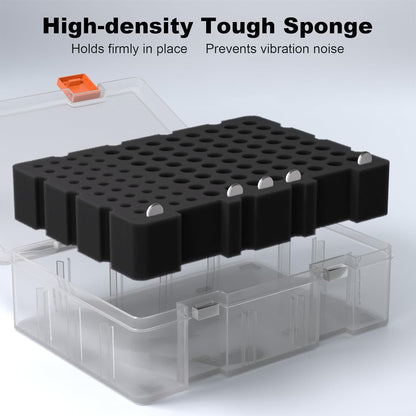 Blinkspower™ Battery Organizer Storage Case | Lockable, Moistureproof, Holds 64 AA Batteries, 36 AAA Batteries, 5 Coin Batteries and More