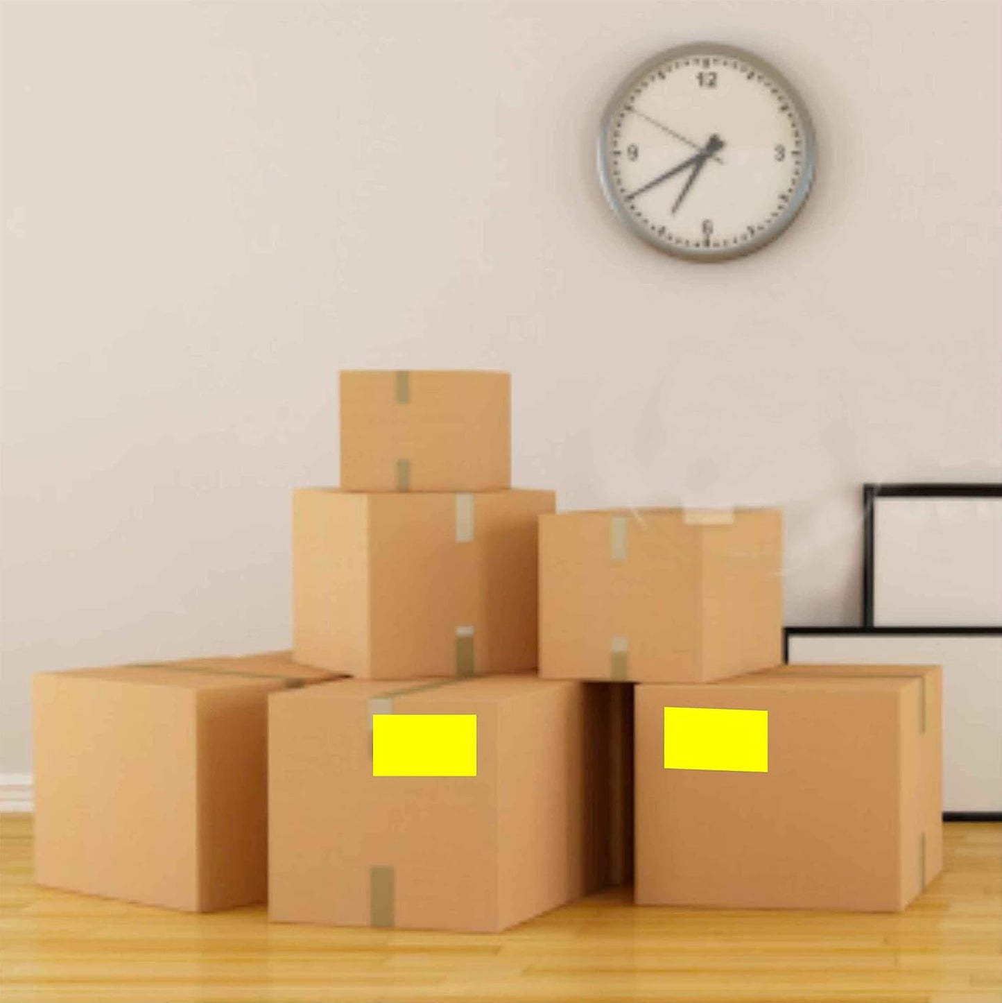 PARLAIM 3 x 5 inch Rectangle Sticker Labels, 250PCS Adhesive Color Coding Stickers for Moving Box Inventory Label, Fluorescent Green