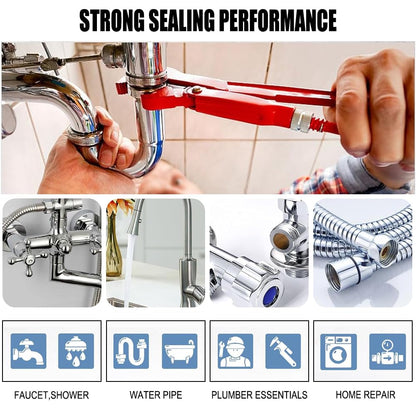 4 Rolls 1/2 Inch(W) X 32.8 Ft(L) Teflon Plumbers Tape,Pipe Sealing & Plumbing Thread Tape, Water Sealant Seal for Shower Head, White