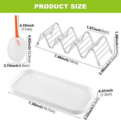 Multi-Purpose Wave Shampoo Bar Holder, Shampoo Bar Holder with Removable Drip Tray & Lather Net, Self Draining Quick Dry Bar Soap Holder for Shampoo Bars & Soap (3-Slot)