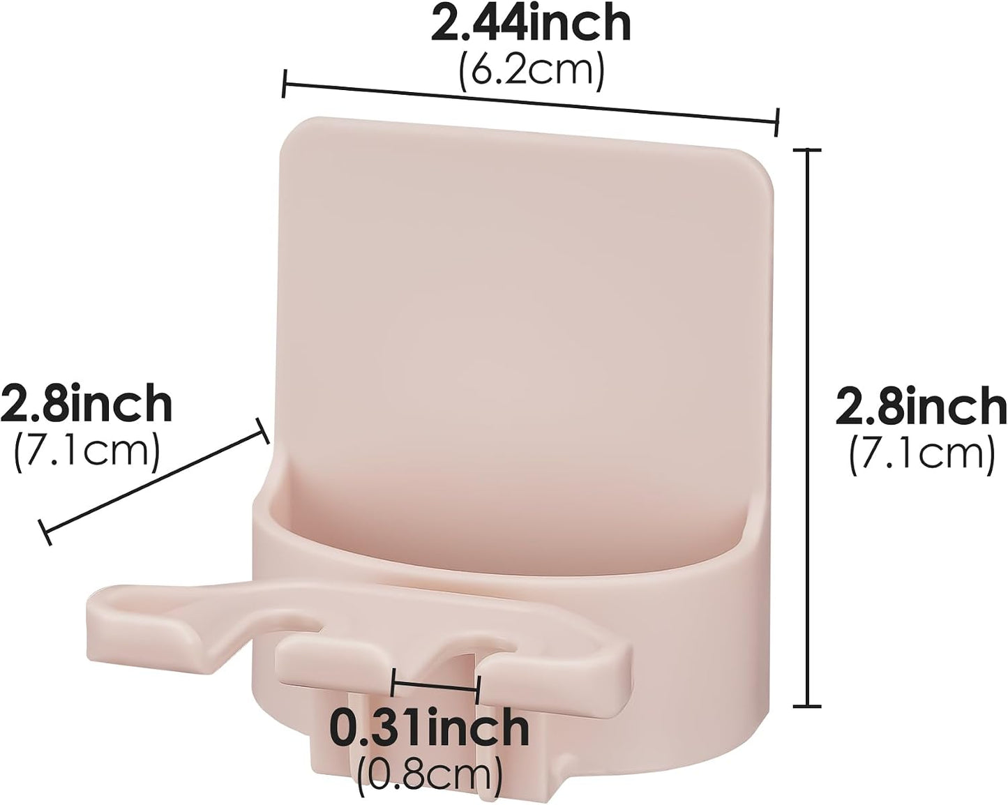 2 PCS Self-Adhesive Toothbrush Holders Wall Mounted, Water Proof Toothbrush Hook, 3 in 1 with Toothbrush Hanger Toothpaste Holder and Gargle Cup Holder for Bathroom Shower (White)