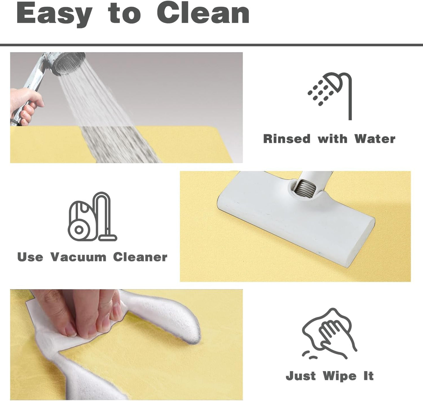 TYUU Bath Mat, Bathroom Rugs Non Slip Washable Thin Absorbent Quick Dry Bath Mat Fits Under Door Bathroom Floor Mat Perfect for Bath, Shower, or Sink 16"x24" Dark Grey