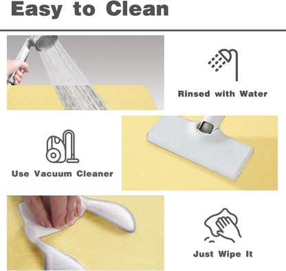 TYUU Bath Mat, Bathroom Rugs Non Slip Washable Thin Absorbent Quick Dry Bath Mat Fits Under Door Bathroom Floor Mat Perfect for Bath, Shower, or Sink 16"x24" Dark Grey
