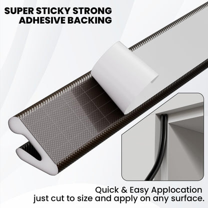 V Shape Thin Foam Weather Stripping Door Frame Seal Strip 19.7FT White, Draft Stopper, Insulation Winter, Weatherstripping, Gap Sealing, Soundproofing, Self-Adhesive Used for Exterior Front Door Side