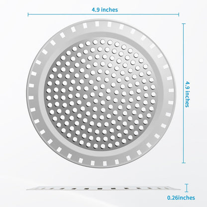 Shower Drain Hair Catcher,Aluvor Shower Drain Cover Bathtub Drain Strainer | Weighted Metal Hair Trap Stopper Sink Protector Filter Bathroom Flat Strainer Stopper (Silver gray)