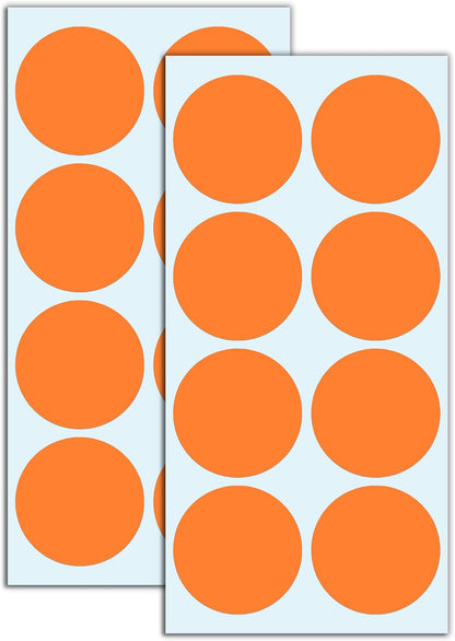 2" Round Large Colored Moving Stickers Labels - 10 Colors, Pack of 240