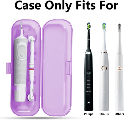 Newly upgraded toothbrush travel case, suitable for Oral-B/Oral-B Pro/Philips Sonicare/Aquasonic toothbrush, travel electric toothbrush box(black)