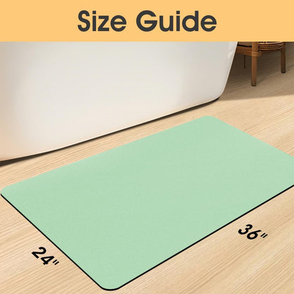ACCUMTEK Non Slip Bath Mat, Thin Bathroom Rugs Fit Under Door, Quick Dry Bath Mats, Machine Washable Bath Rugs for Bathroom, Bathtub & Kitchen, Grey/Bordered/24 x17