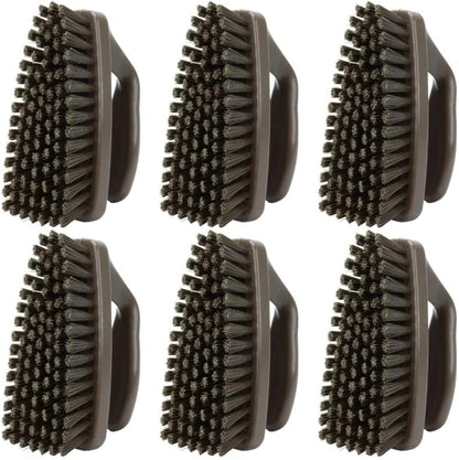 SPARTA Heavy Duty Scrub Brush, Hand Brush with Iron Shape Handle Design for Scrubbing Kitchen Pots and Pans or Bathroom Sink and Shower, 6 Inches, Black, Twin