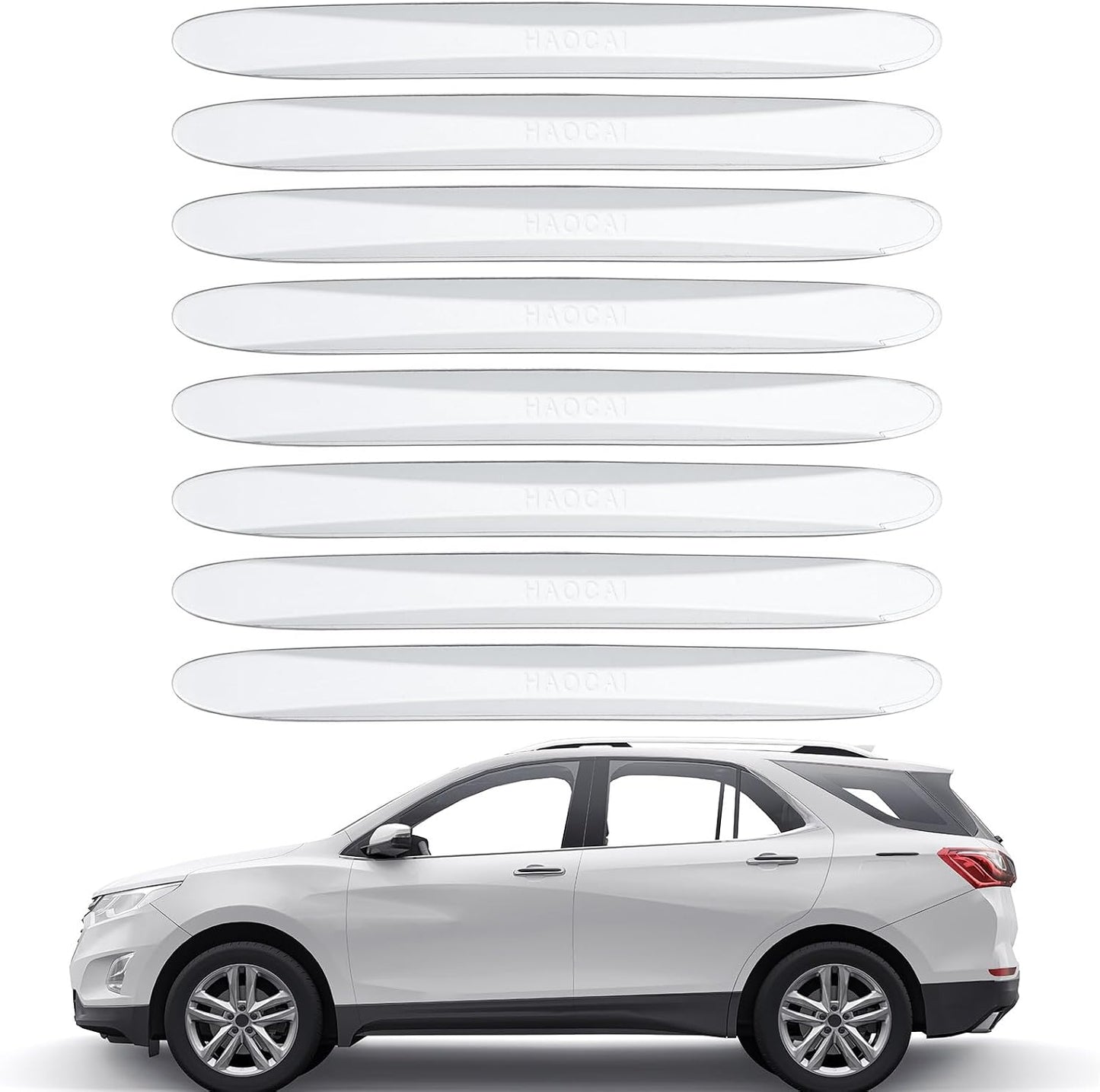 PATIKIL Bumper Guard Strip, 8 Pcs Anti-Collision Patch Anti-Scratch Rear Bumper Protector Trim Self Adhesive Car Side Door Edge Sticker for SUV Pickup Truck, Clear