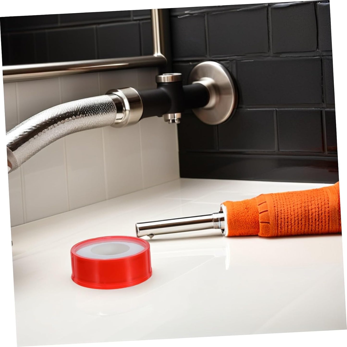 NOLITOY 10 Roll PTFE Pipe Leak Sealing Tape for Threaded Pipe Connections and Plumbing Systems, Wear-Resistant and High Pressure Resistance, Waterproof Plumbers Tape for Bathroom