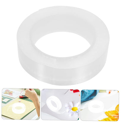 ARTIBETTER 1Roll Washable Double Sided Nano Tape Transparent Adhesive Mounting Tape Removable Grip for Crafts Home Decor Wall Applications High Tack Versatile