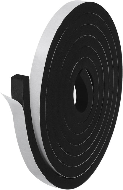 PATIKIL Weather Stripping Door Seal Strip, 3/8 Inch x 1/4 Inch x 32 Ft Self Adhesive Soundproof High Density Foam Tape Insulation for Door Window Air Conditioning, White - Colors A