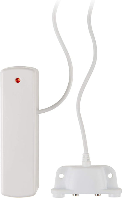 Ecolink FLF-ZWAVE5-ECO Z-Wave Plus Flood/Freeze Sensor, White, Smart Home | White Z-Wave Plus sensor detects flood/freeze conditions; verify hub compatibility, placement and automation setup needs.