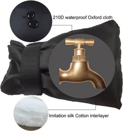 Outdoor Faucet Covers for Winter 3 Packs Hose Bib Protector Spout Cover,Garden Faucet Socks, Outside Spigot Pipe Freeze Protection Cover,Insulated Tap Pouch (small)