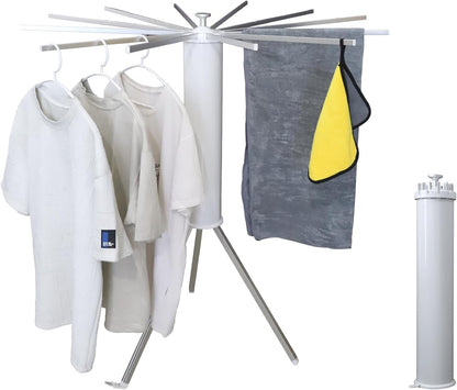 RFOUO Wall Mounted Clothes Drying Rack Tripod,Foldable Drying Rack,Wall Mounted Dryer Rack Clothing,Over The Door Drying Rack for Laundry Bedroom Household Aluminium