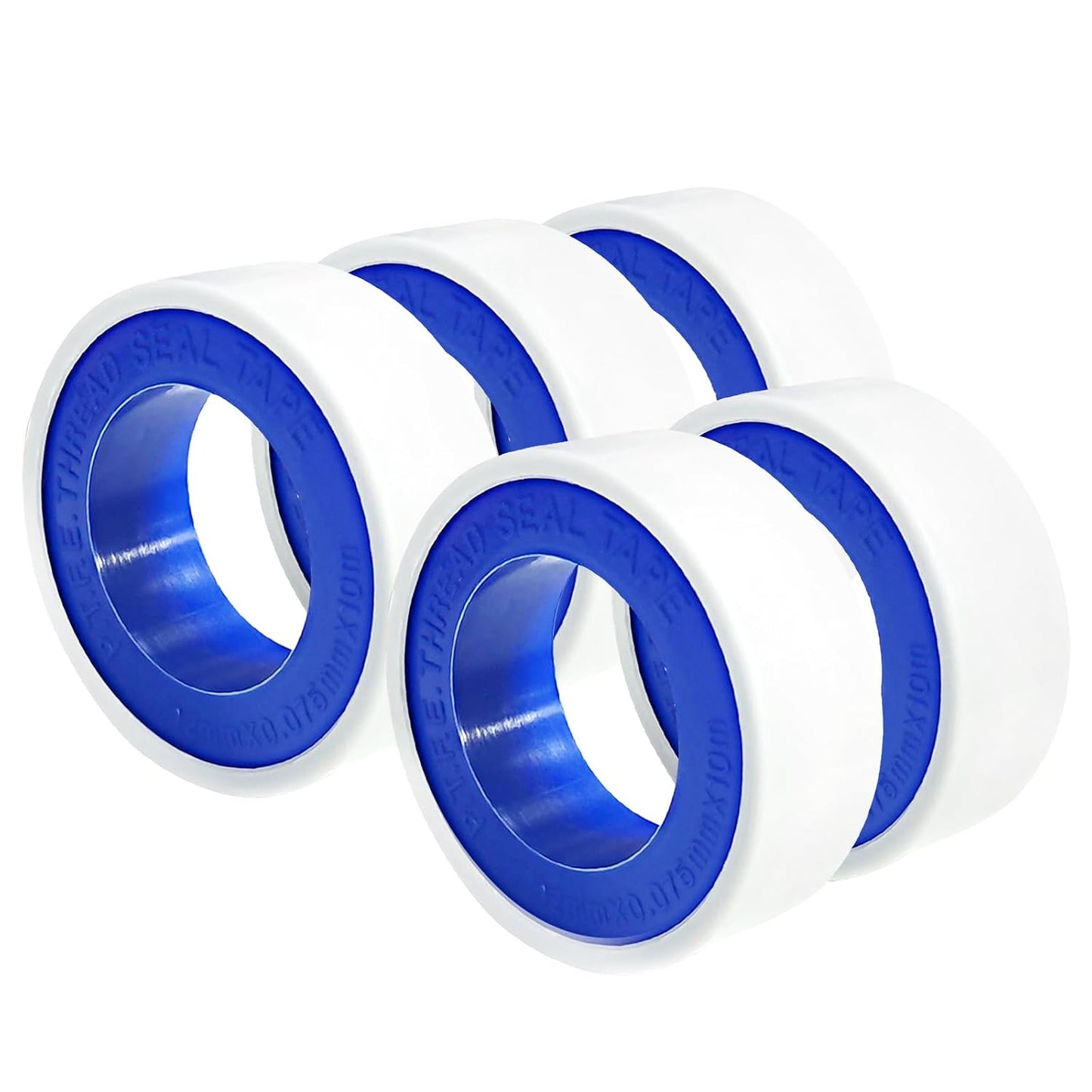 POCKET PANDA 5 Rolls Teflon Tape 1/2Inch, Plumbers Tape, Plumbing Tape, Sealant Tape, PTFE Tape, Sealing Tape for Shower Head Water Pipe, 1/2" x394" White, Misting Parts & Accessories