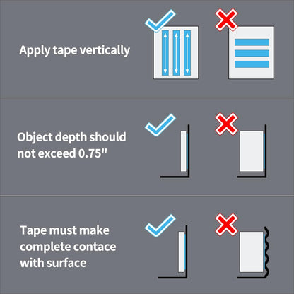 Art3d Double-Sided Tape (4-Roll of 10FT), Removable, Traceless, Washable, Reusable - Multipurpose Tape as Seen on TV (1/24" x 1/2" x 10', 4)