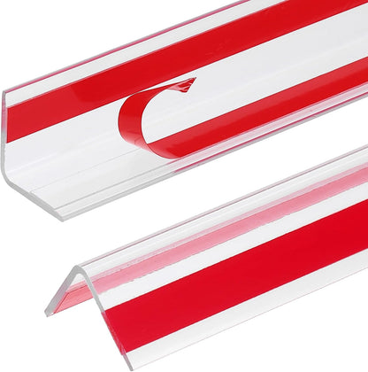 uxcell 4Pcs Wall Corner Protector, Self Adhesive Clear Corner Protector Strip for Door Wall Table Cabinet Furniture Edge Guard 31.5" x 0.98"