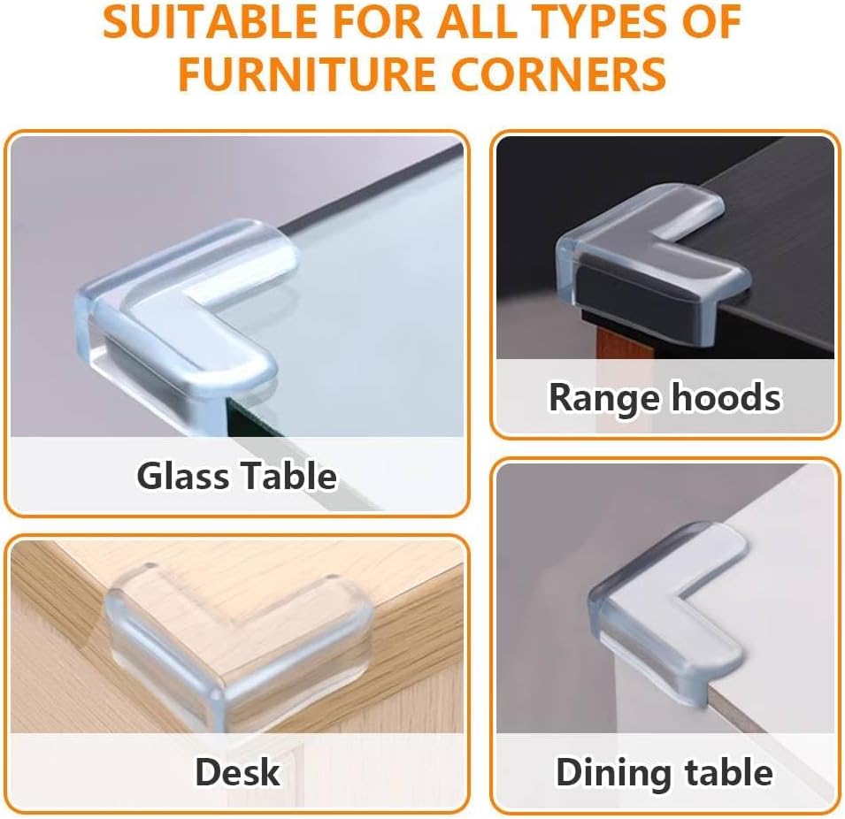 10 Pack Corner Protector Baby,Table Corner Covers Baby Safety | Furniture Corner & Edge Safety Bumpers Covers Cushion, Baby Proof Bumper,Clear Corner Protectors
