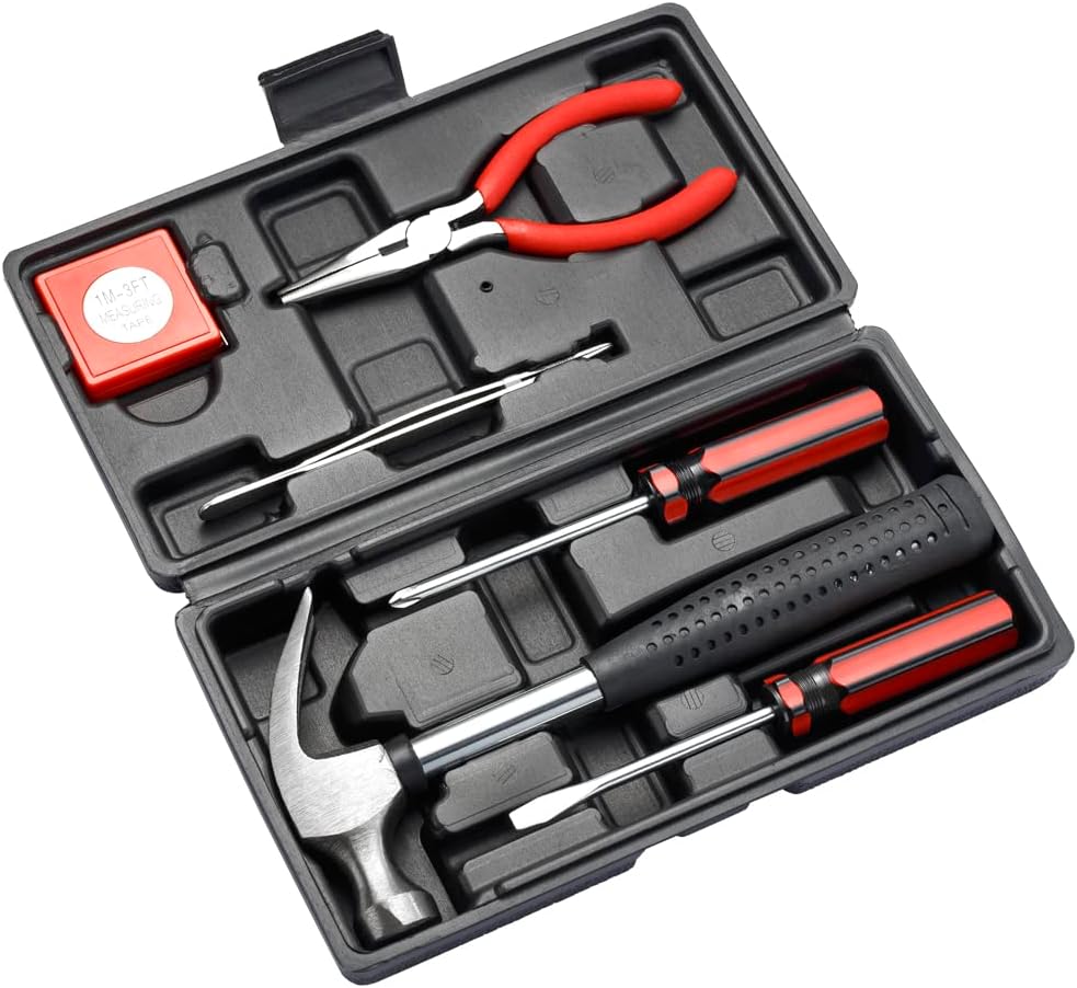 PinkTool Set,Includes – Hammer, Screwdriver Set, Pliers (Tool Kit for The Home, Office, or Car)