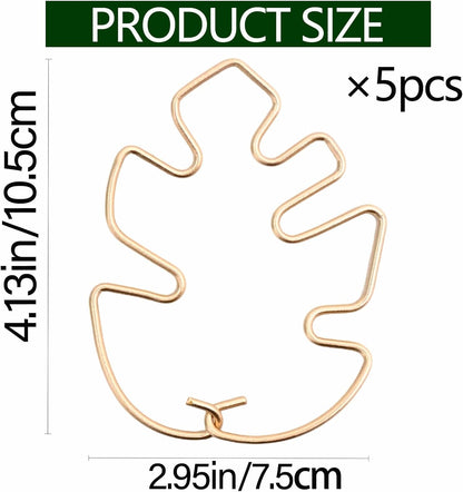 Yohsnor Monstera Plant Stem Support System - 5 Piece Set (5.5x4.7in) | Durable Plant Support Stakes for Climbing Plants & Fishbone Cactus | Ideal Leaf Stabilizer for Indoor Plants & Monstera Care
