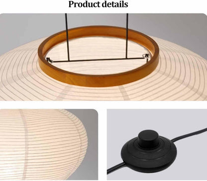 Floor Lamp Modern Japanese Rice Paper Lamp Rice Paper Lantern Shade Three- Dimming Minimalist Style Corner Table Light for Bedroom Office Living Room(C)