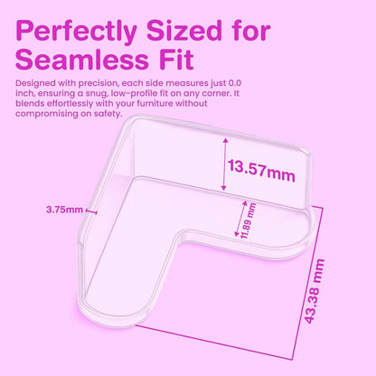 15 Pcs L-Shape Corner Protector for Baby Proofing – Clear 4cm x 4cm Edge Safety Bumpers for Furniture & Sharp Table Corners – Slim Profile Secure Adhesive Gel Pads Included