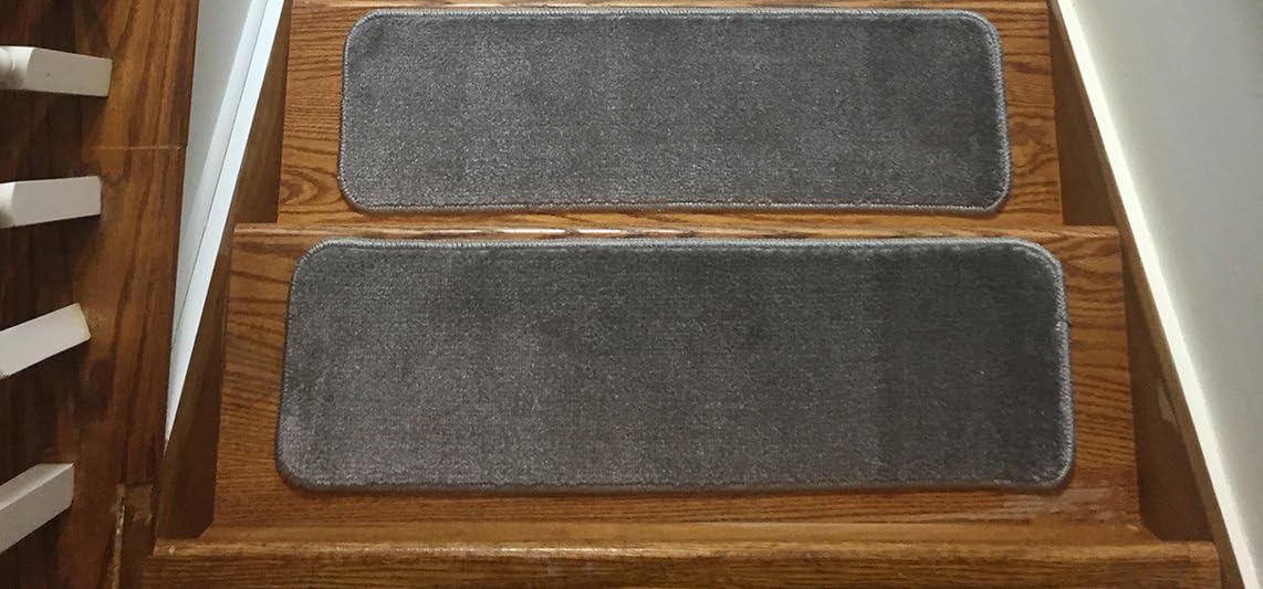 Comfy Collection Stair Tread Treads Indoor Skid Slip Resistant Carpet Stair Tread Treads Machine Washable 8 ½ inch x 30 inch (1 Piece, Beige)