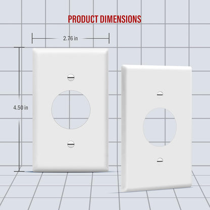 ENERLITES Child Proof Outlet Cover, Self-Closing, Fits Both Duplex and Decorator Outlet, Safety Design, Tamper-Resistant Socket Plug for Receptacle, Size 4.68" x 2.93", 8800-TR, White 6 Pack