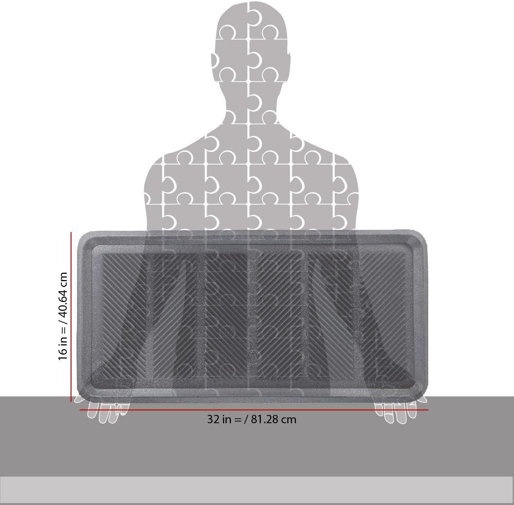 SafetyCare Rubber Shoe & Boot Tray - Multi-Purpose - 32 x 16 Inches - 2 Mats