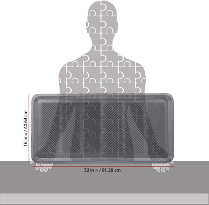 SafetyCare Rubber Shoe & Boot Tray - Multi-Purpose - 32 x 16 Inches - 2 Mats