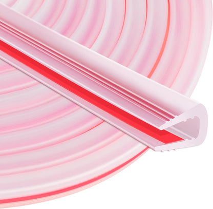 ToLanbbt Rubber Edge Trim U Channel, 1/16" Self Adhesive Sheet Metal Edge Guard Protector, EPDM Seal Strip for Car Doors, Steel Plates, Glass, Hatches, Table Corners, Fit 1/16"(1.6mm), 10Ft, Clear