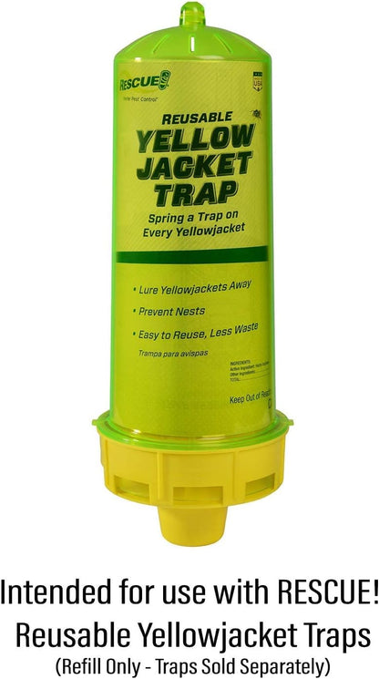 RESCUE! Yellowjacket Attractant Reusable Yellowjacket Traps – 4 Week Supply | insect-repellants