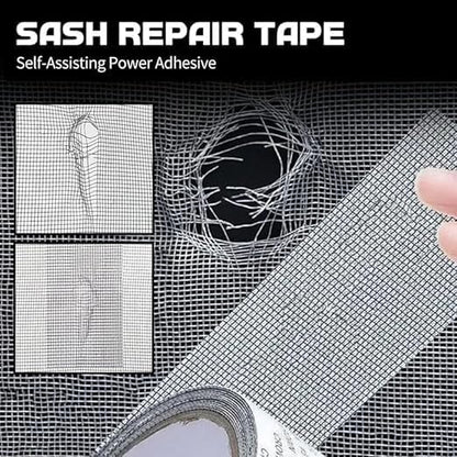 Moonboat Strong Adhesive Screen Repair Tape, 2024 Upgraded 2" x 80" Screen Repair Kit, Creative Screen Repair Tapes, Household Self-Adhesive Screen Window Repair Patch for Windows(Grey,1pcs)