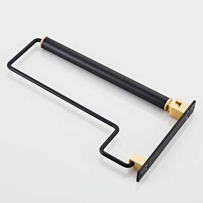 Folding Clothes Hanger Gold Brushed Drying Clothes Rack Wall-Mounted Space Saver for Laundry Room Closet, Brass, 12 Inch