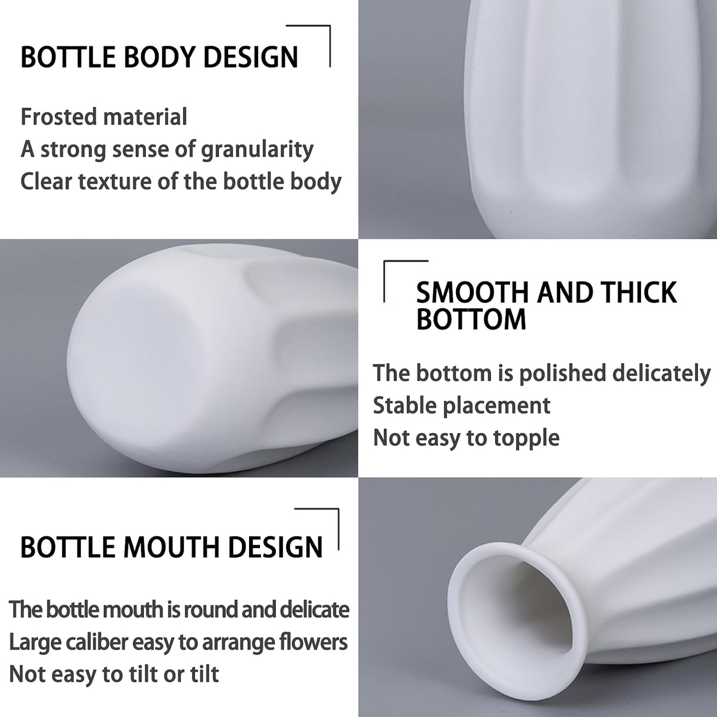5'' White Ceramic Bud Vases Set of 10,Small Vases in Bulk for Flowers,Mini Vases for Centerpieces,Modern for Floral and Pampas Grass,Boho for Wedding,Party,Table Home Decor