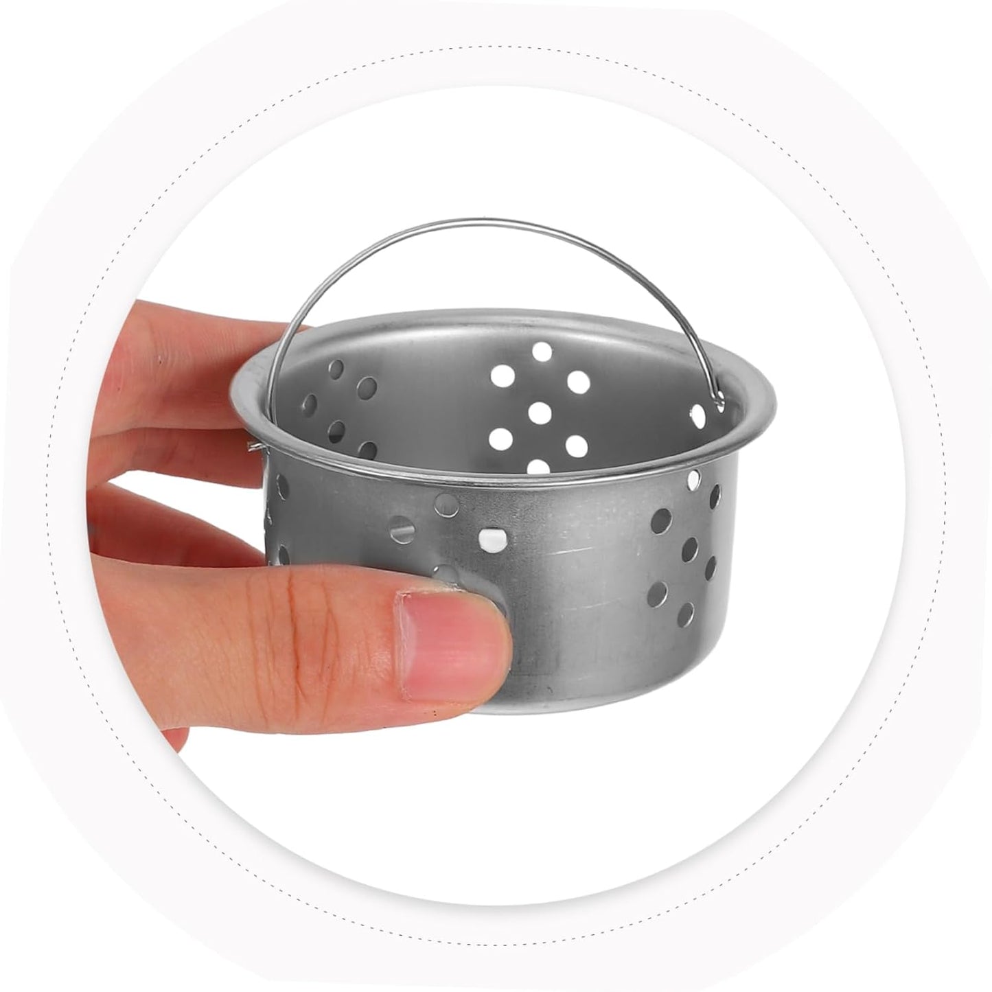 ORFOFE 3Pcs Stainless Steel Sink Strainer Basket Deep Cup Mesh Food Catcher for Kitchen Sinks Durable Drain Filter Versatile Use Kitchen and Bathroom