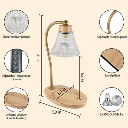 mocosa Candle Warmer Lamp with Adjustable Height Dimmable for New Home Decor Electric Candle Warmer for Jar Candles Birthday Gifts for Women Mom(Hummingbird)