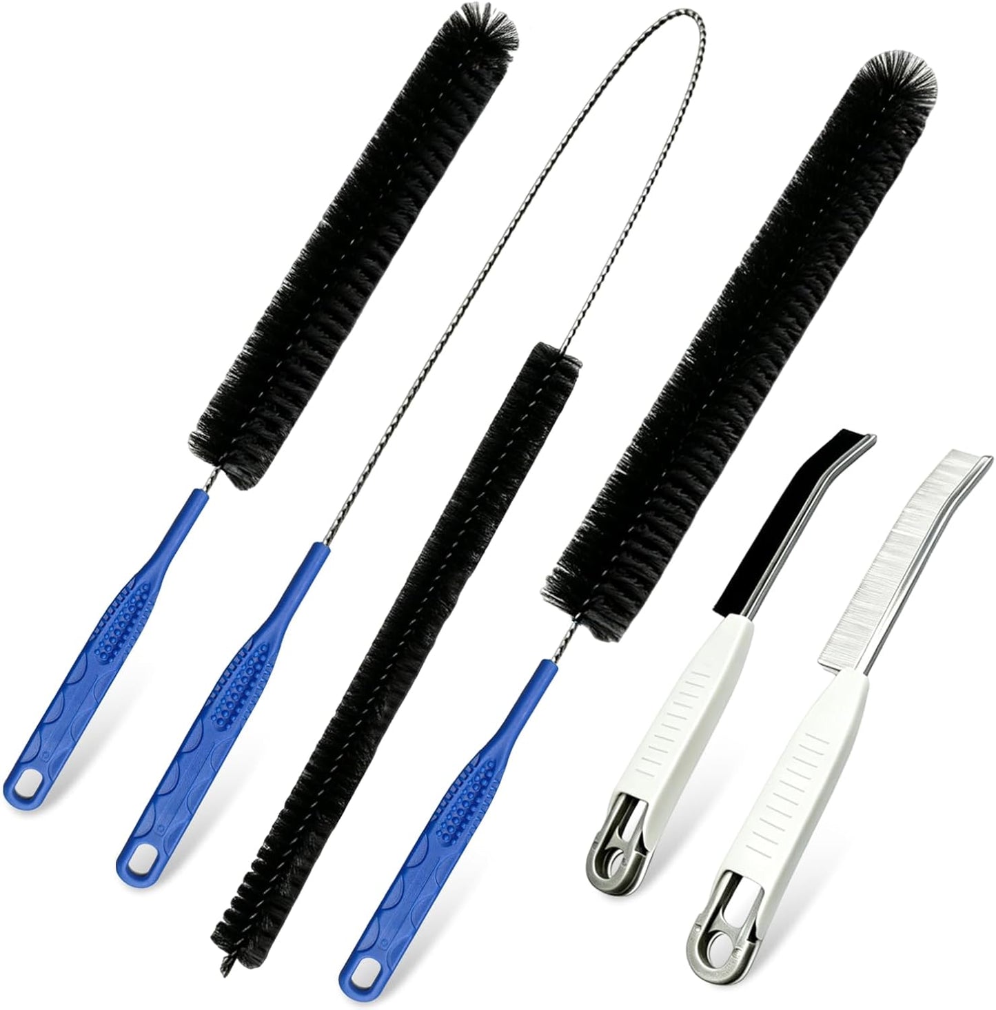 Dryer Vent Cleaner Kit 5PCS, Flexible Cleaning Brush Set with Long Pipe Brush and Drain Snake Tool for Dryer Lint, Sink Shower Pipe, Refrigerator Coil, Home Vent Cleaning Tool