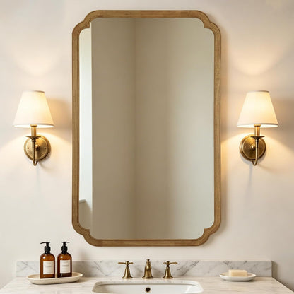 WallBeyond Full Length Mirror Wall Mounted 65"x22", Rustic Wooden Frame Floor Mirror, Large Full Body Mirror for Bedroom, Leaning or Hanging Against Wall, Natural