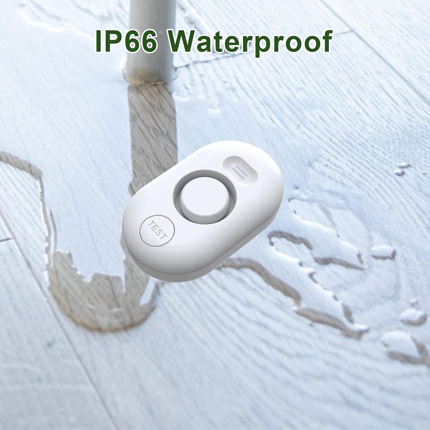 Water Leak Detector Sensor Alarm: Home Water Flooding Monitor Smart Sink Overflow Monitoring Adjustable Wet Moisture Alert Pipe Leakage Drip Detection Warning for Basement Floor