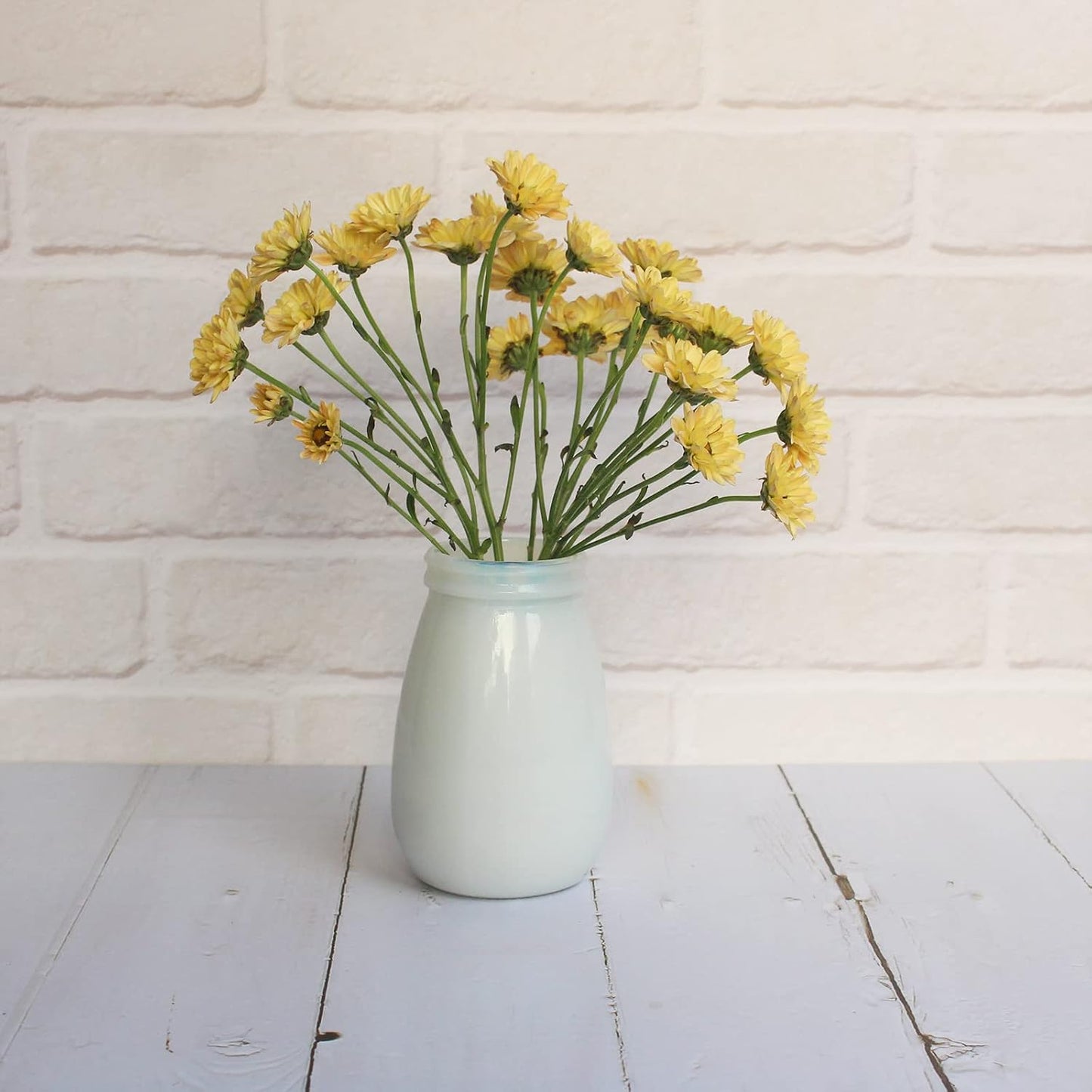 YANLING 6 Pack White Vase Small Ceramic Vases for Decor, Bud Vases | for Centerpieces White Vases for Flowers Boho Home Decor, Pampas Grass Dried Flowers Vases