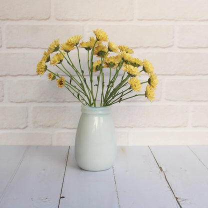 YANLING 6 Pack White Vase Small Ceramic Vases for Decor, Bud Vases | for Centerpieces White Vases for Flowers Boho Home Decor, Pampas Grass Dried Flowers Vases