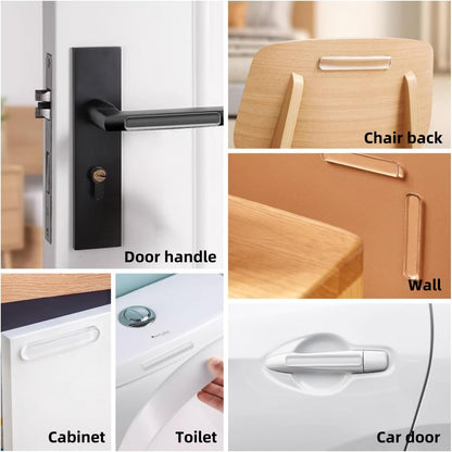 4PCS Long Furniture Bumpers - Wall Protector Guards, Fridge Door Stopper, 5.5x0.7x0.2inches