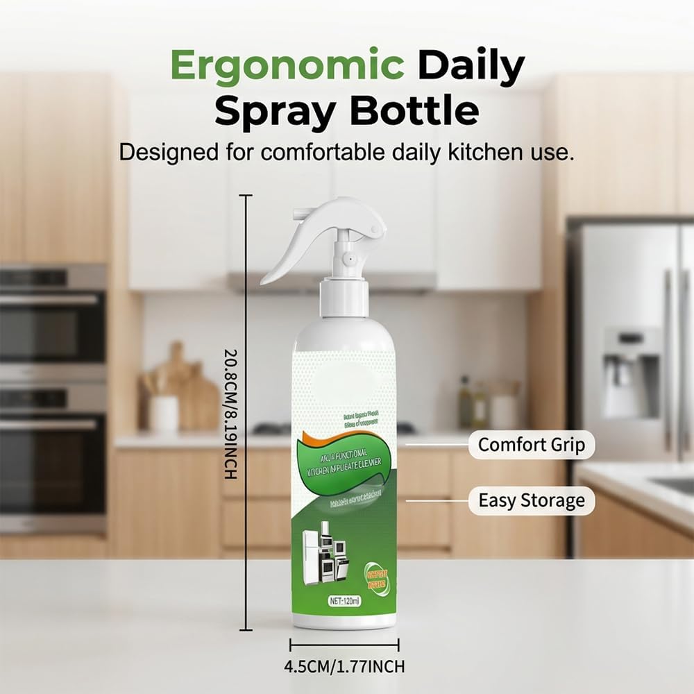Heavy-Duty Kitchen Oil Remover Spray, Multi-Purpose Degreaser for Cooktop, Oven, Stove & Range Hood, Foam Cleaner for Grease (1pcs)