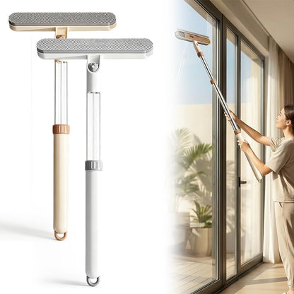 5-in-1 Double-Sided Window Screen Cleaning Brush with Long Handle, Extendable Squeegee for Window Cleaning & Car Window Cleaner Tool – Complete Window Cleaning Kit for Home Auto Glass (Mix-2pcs)