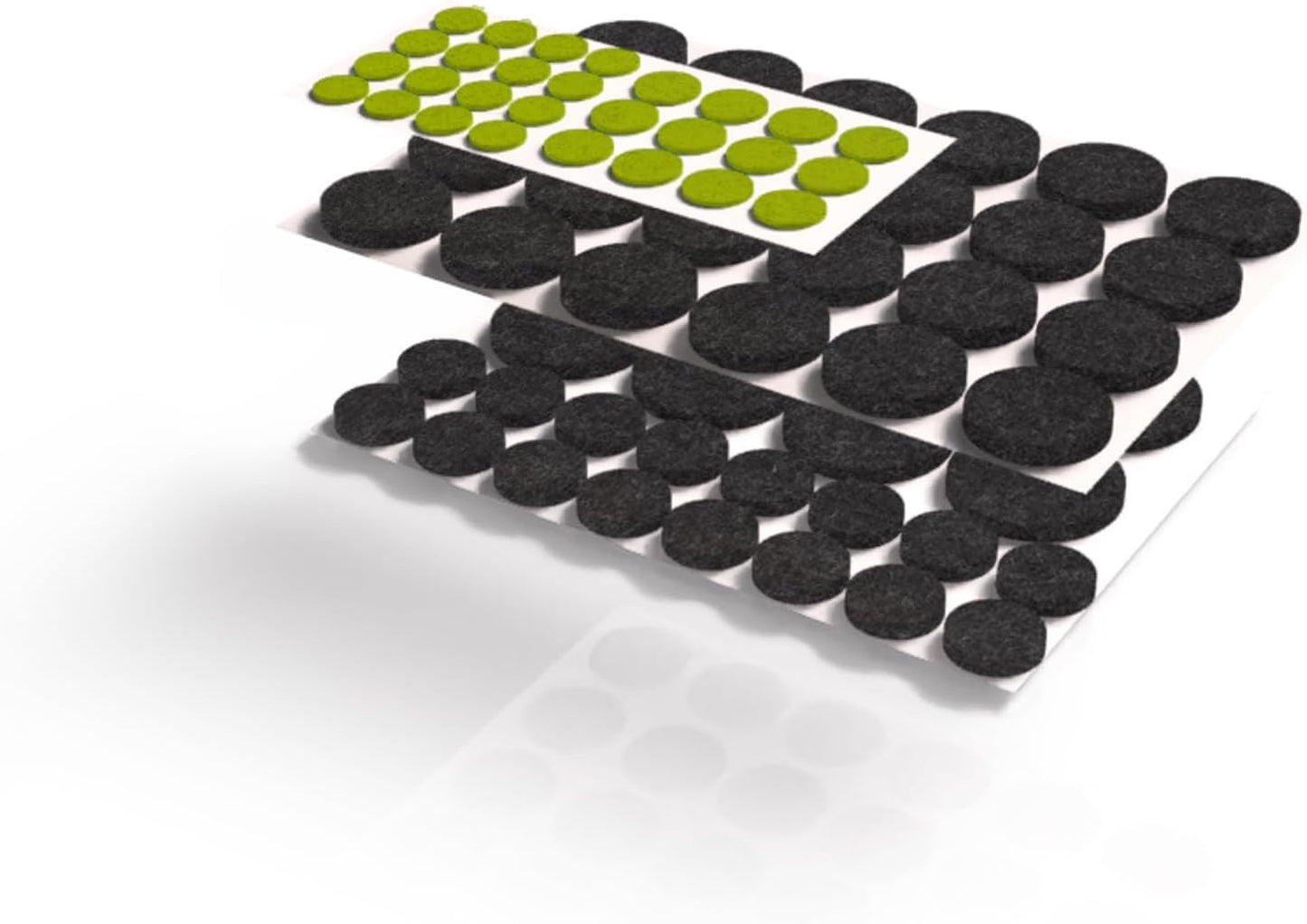 GorillaFelt Chair Leg Floor Protectors/Felt Chair Glides (Set of 16) Tap-On Felt Furniture Pads Guaranteed to Stay On, 1 Inch Round Chair Sliders