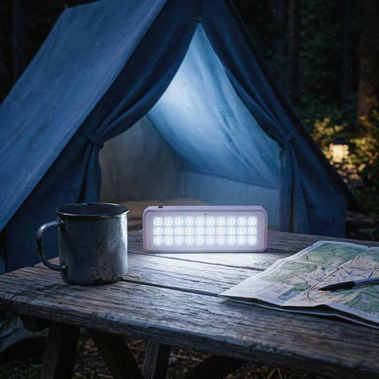 LED Emergency Light, Rechargeable Portable Indoor wall-Mounted Household Light, 30/60LED exit Light, 3 Lighting Modes, Magnetic Attachment, Camping Light (30LED USB Type-C)
