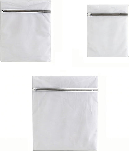 3Pcs Mesh Laundry Bags with Sturdy Zipper,washing Bags for Washing Delicates,Protect Clothes in Washing Machine for Home, College & Dorm (3 Medium)